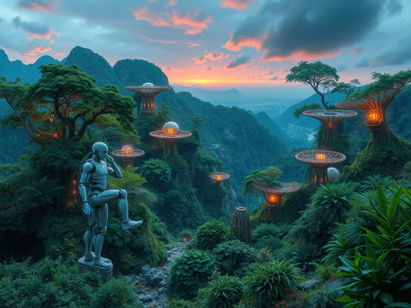 Technology adapting to Nature - AI generated Image - Priyanka B.